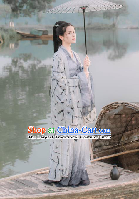 Chinese Ancient Jin Dynasty Swordsman Nobility Childe Embroidered Costumes for Women for Men