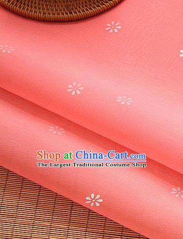 Asian Korean Traditional Peach Pink Tough Silk Fabric Hanbok Silk Material