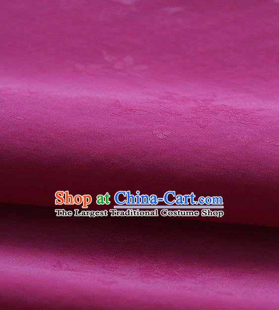 Asian Korean Traditional Amaranth Tajung Fabric Classical Pattern Thin Tough Silk Fabric Hanbok Silk Material