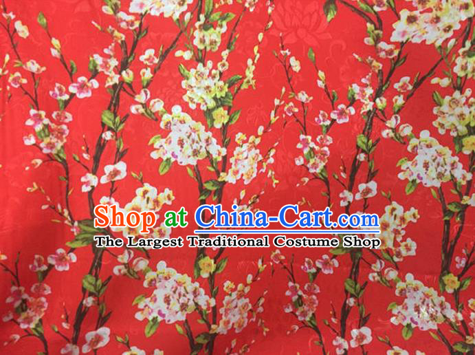 Chinese Traditional Flower Silk Fabric Brocade Embroidered Fabric Dress Material