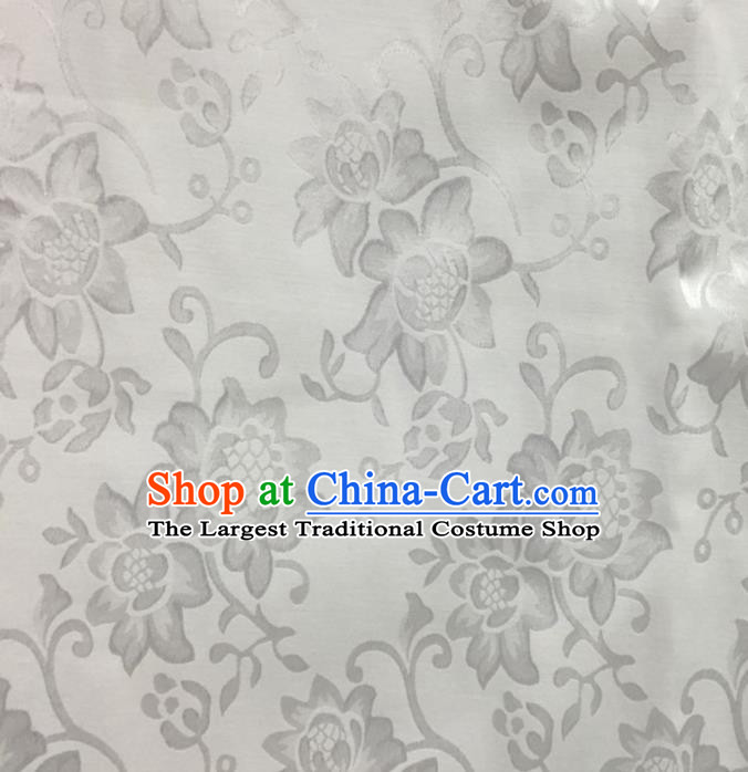 Chinese Traditional Apparel Fabric Qipao Brocade Classical Sunflowers Pattern Design Silk Material Satin Drapery