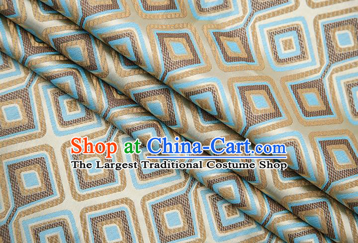 Chinese Traditional Apparel Qipao Fabric Golden Brocade Classical Pattern Design Material Satin Drapery