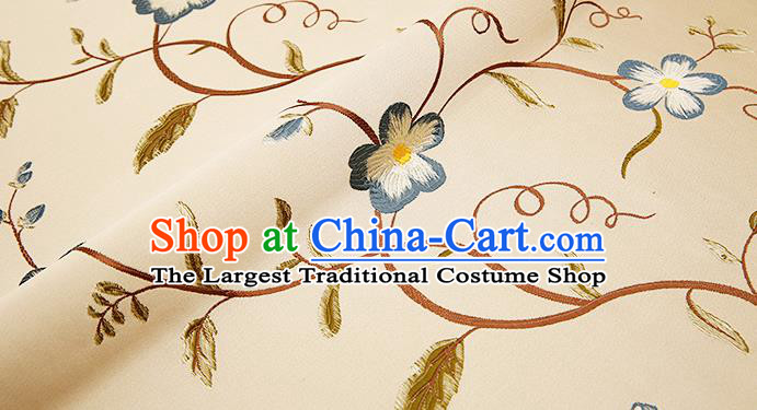 Chinese Traditional Flower Silk Fabric Brocade Embroidered Fabric Dress Material
