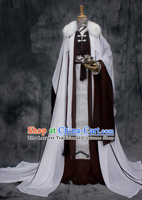 Chinese Ancient Swordsman Costumes Traditional Cosplay Nobility Childe Hanfu Clothing for Men