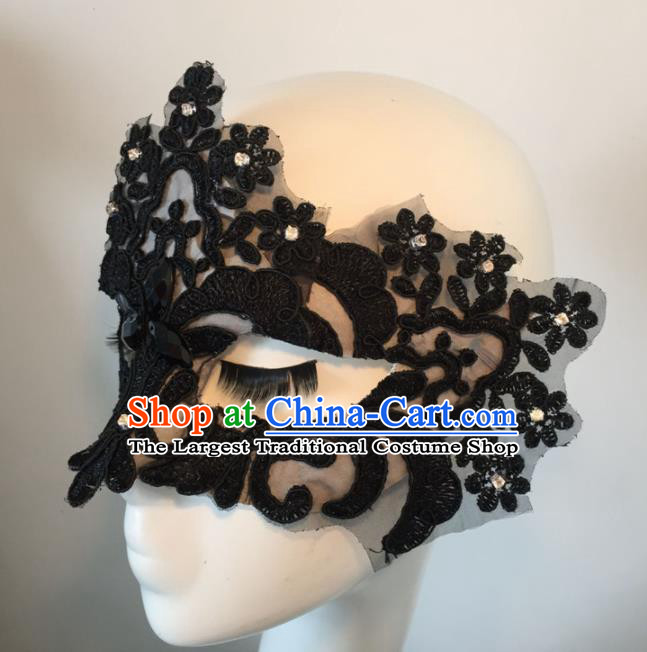 Halloween Exaggerated Accessories Catwalks Black Masks for Women