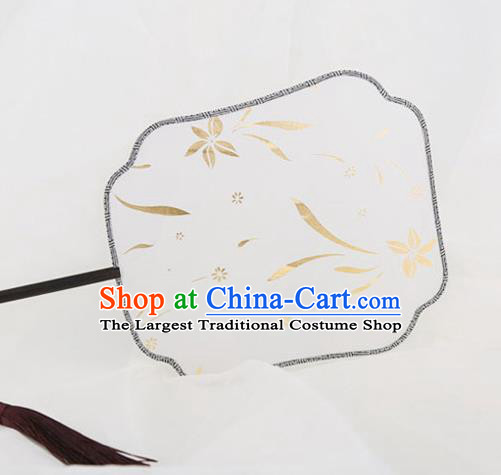 Traditional Chinese Crafts Palace Fans Round Fans Ancient Princess Silk Fan for Women