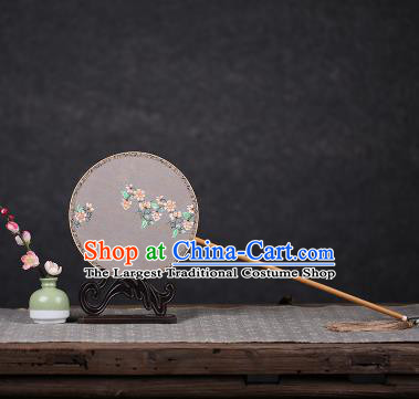 Chinese Ancient Traditional Palace Fans Hanfu Hand Painting Pink Flowers Fans Silk Fan for Women