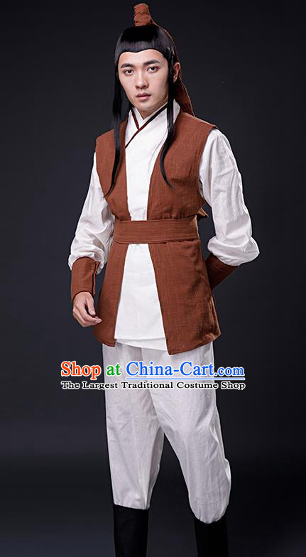 Chinese Ancient Song Dynasty Drama Swordsman Knight Costumes for Men