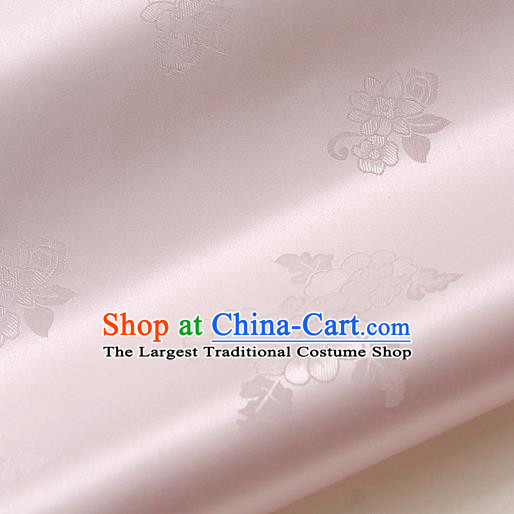 Traditional Asian Cloth Drapery Brocade Korean Hanbok Palace Pink Satin Silk Fabric