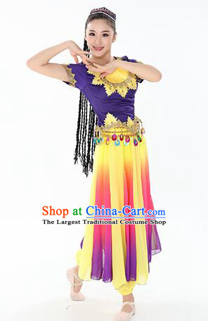 Chinese Traditional Uyghur Minority Dress Uigurian Ethnic Folk Dance Costumes for Women