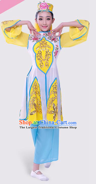 Chinese Traditional Hui Minority Dress Ethnic Folk Dance Costumes for Women