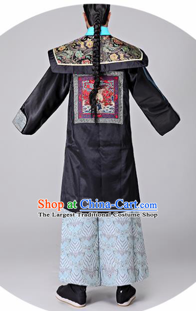 Traditional Chinese Qing Dynasty Drama Minister Costumes Ancient Chancellor Clothing for Men