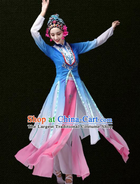 Chinese Traditional Classical Dance Dress Fan Dance Group Dance Costumes for Women
