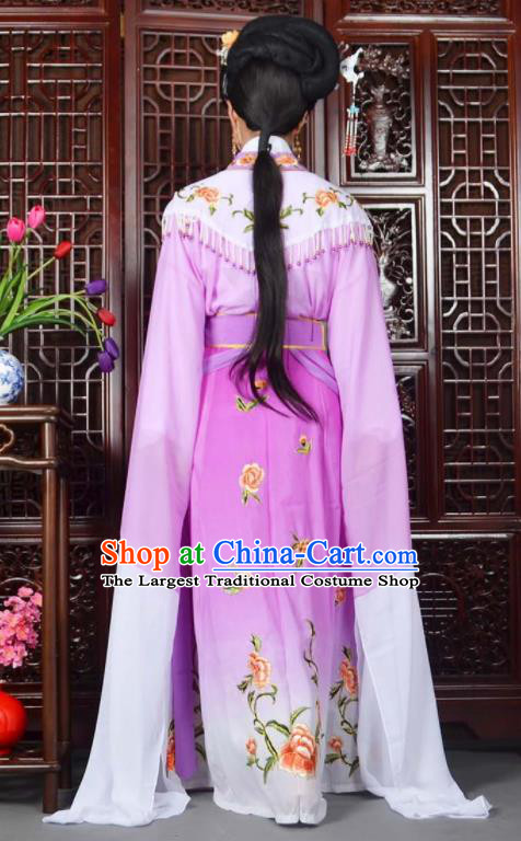 Traditional Chinese Peking Opera Princess Costumes Ancient Peri Purple Dress for Adults