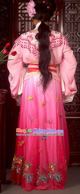 Traditional Chinese Peking Opera Actress Costumes Ancient Peri Princess Rosy Dress for Adults