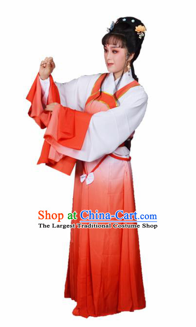 Traditional Chinese Beijing Opera Actress Costumes Ancient Peri Red Dress for Adults