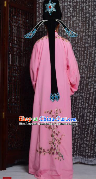 Top Grade Chinese Peking Opera Niche Costumes Embroidered Pink Robe for Adults