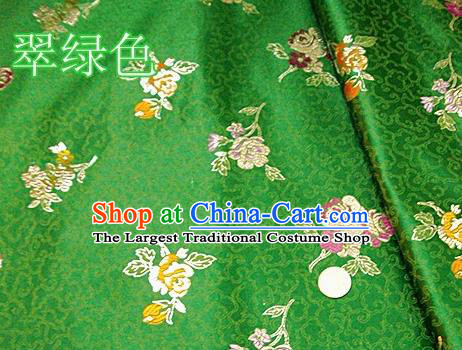 Traditional Chinese Royal Pattern Green Brocade Tang Suit Fabric Silk Fabric Asian Material