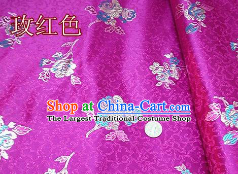 Traditional Chinese Royal Pattern Rosy Brocade Tang Suit Fabric Silk Fabric Asian Material