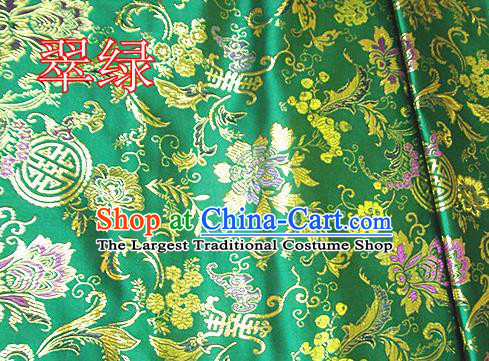 Traditional Chinese Green Brocade Tang Suit Palace Fabric Silk Fabric Asian Material