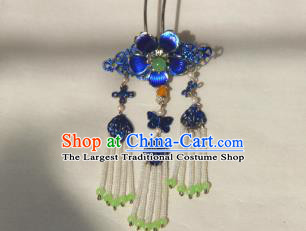 Traditional Chinese Ancient Blueing Flower Hairpins Princess Hair Accessories for Women