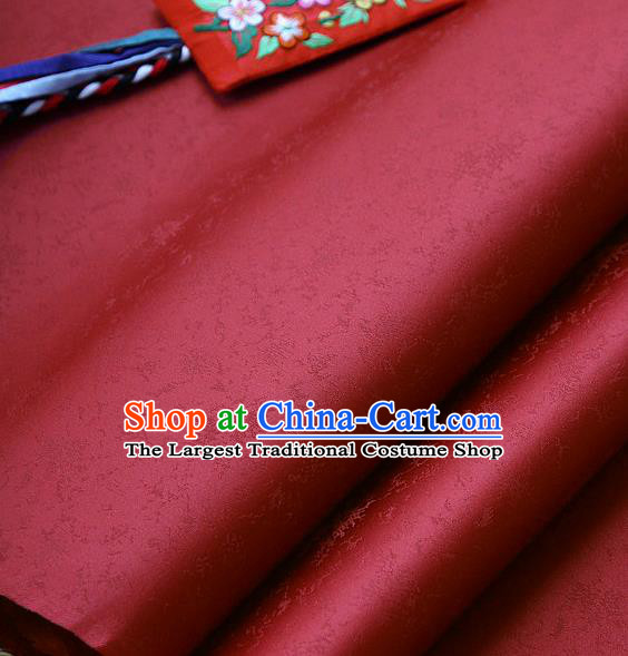 Asian Traditional Classical Pattern Red Brocade Cloth Drapery Korean Hanbok Palace Satin Silk Fabric