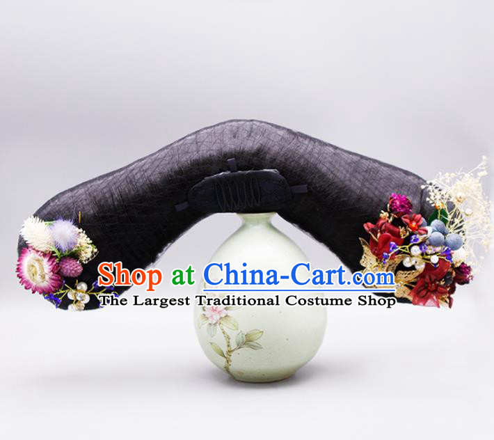 Chinese Traditional Qing Dynasty Hair Accessories Ancient Court Maid Wigs and Hairpins for Women