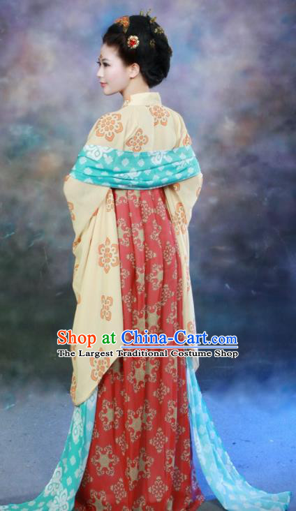 Chinese Traditional Ancient Palace Lady Historical Hanfu Dress Tang Dynasty Imperial Consort Costumes for Women
