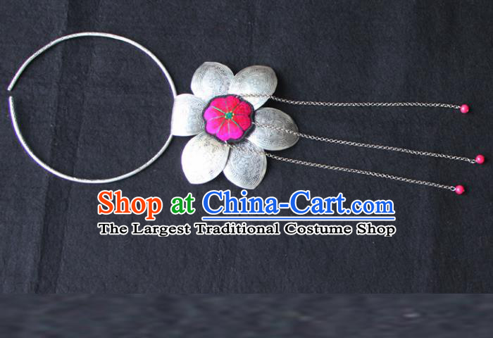 Chinese Traditional Accessories Yunnan Minority Sliver Necklace for Women