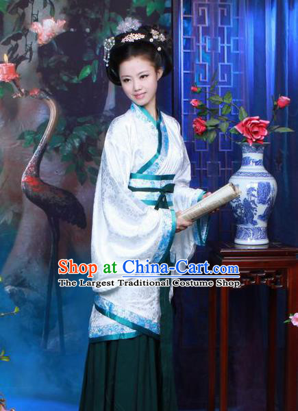 Chinese Traditional Han Dynasty Imperial Consort Historical Costumes Ancient Peri Hanfu Dress for Women