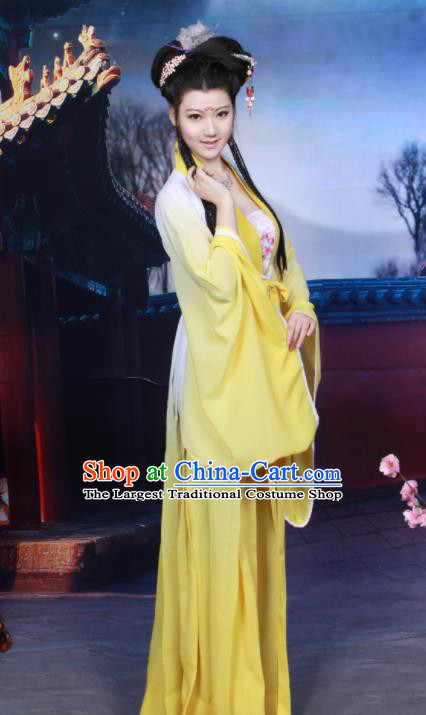 Chinese Tang Dynasty Imperial Consort Embroidered Hanfu Dress Ancient Peri Historical Costumes for Women