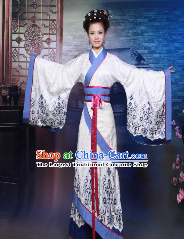 Chinese Ancient Royal Beauty Hanfu Dress Han Dynasty Imperial Concubine Historical Costumes for Women