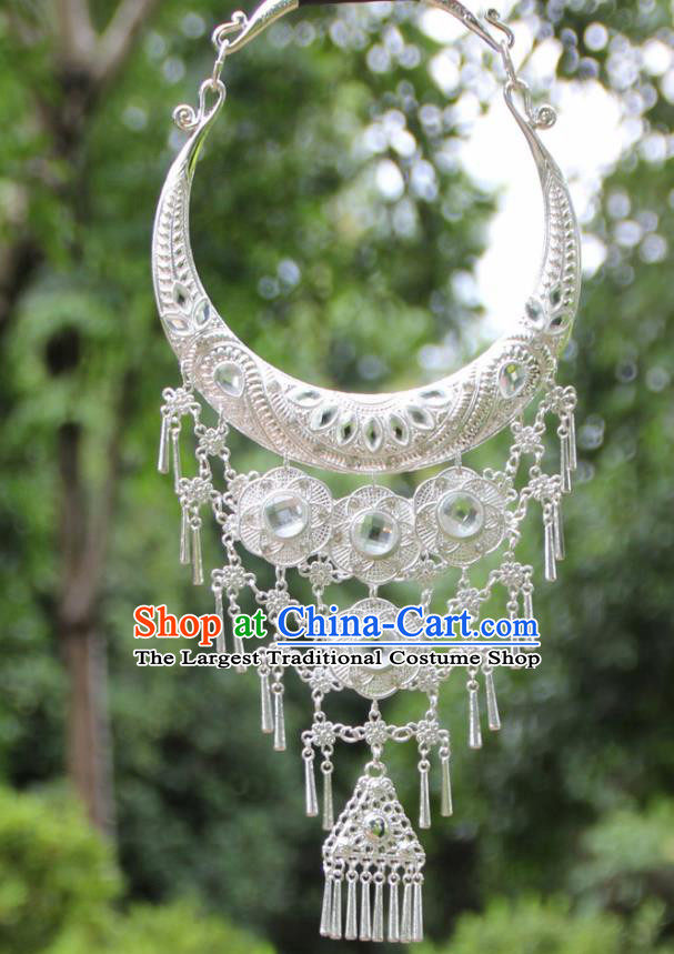 Chinese Traditional National Jewelry Accessories Ethnic White Necklace for Women