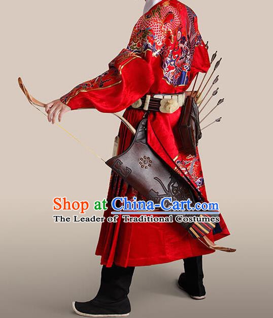 Ancient Chinese Ming Dynasty Imperial Bodyguard Swordsman Embroidered Costume for Men