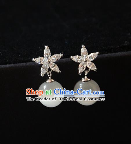 European Western Bride Vintage Accessories Eardrop Renaissance Crystal Beads Earrings for Women