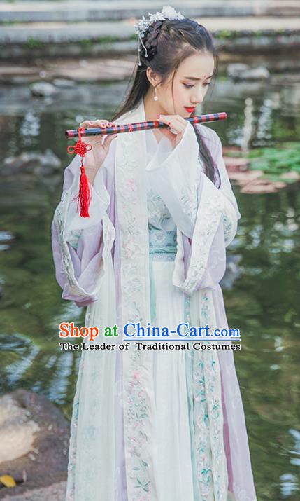 China Ancient Fairy Clothing Tang Dynasty Palace Princess Embroidered Costume for Women