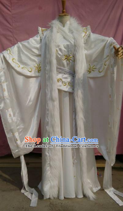 Traditional China Ancient Cosplay Swordsman Embroidered Costume Fancy Prince Clothing for Men