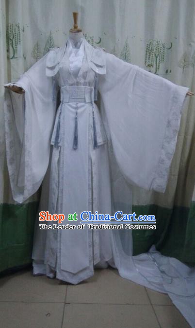 China Ancient Cosplay Swordswoman Costume Traditional Female Knight-errant Hanfu Dress for Women