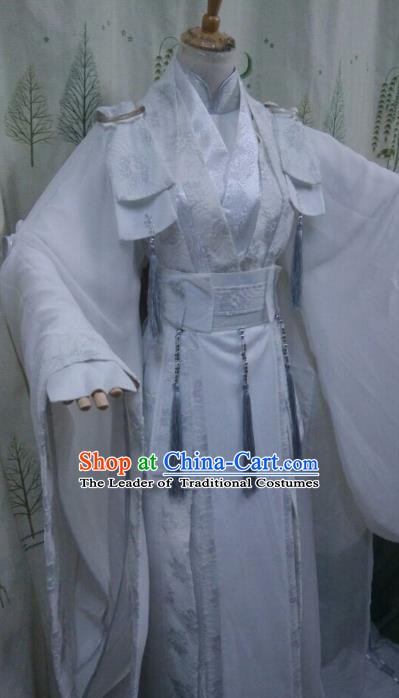 Ancient Chinese Costume hanfu Chinese Wedding Dress traditional china Cosplay Swordsman Wig Clothing Headwear
