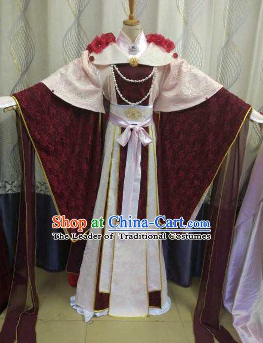 China Ancient Cosplay Han Dynasty Princess Costume Fairy Fancy Dress Traditional Hanfu Clothing for Women