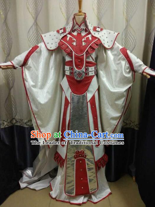 China Ancient Cosplay Swordsman General Costume Knight Fancy Dress for Men