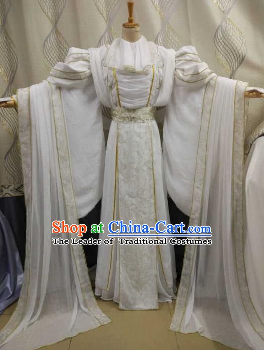 China Ancient Cosplay Peri Swordsman Costume Princess Fancy Dress Traditional Hanfu Clothing for Women