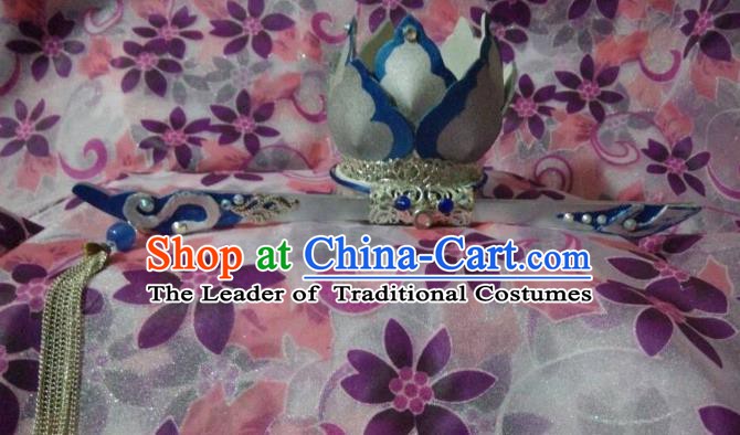 Traditional China Ancient Cosplay Nobility Childe Hair Accessories Hairdo Crown for Men