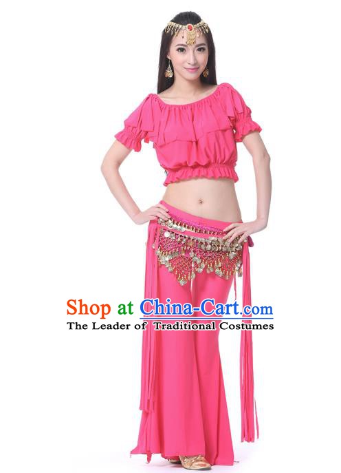 Indian Belly Dance Rosy Uniform India Raks Sharki Dress Oriental Dance Rosy Clothing for Women