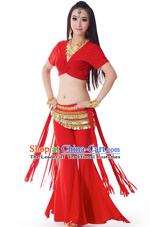 Indian Belly Dance Costume India Raks Sharki Red Uniform Oriental Dance Clothing for Women