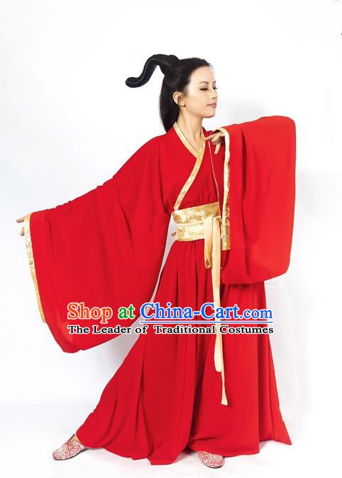 China Ancient Fairy Han Dynasty Palace Lady Dance Dress Clothing for Women