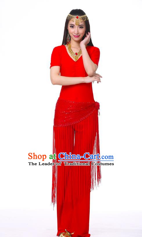 Indian Belly Dance Costume India Raks Sharki Red Suits Oriental Dance Clothing for Women