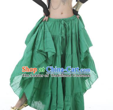 Indian Oriental Belly Dance Costume Green Bust Skirt, India Raks Sharki Bollywood Dance Clothing for Women