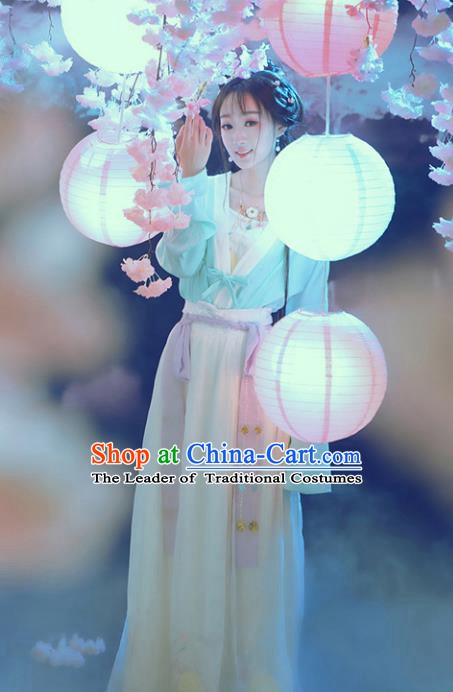 Asian Chinese Ancient Palace Lady Costume Song Dynasty Princess Clothing for Women