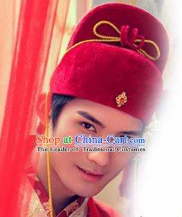 Chinese Handmade Classical Hair Accessories Ancient Bridegroom Hats for Men